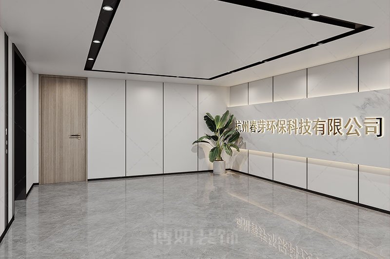南京现代视觉办公室前厅装修设计