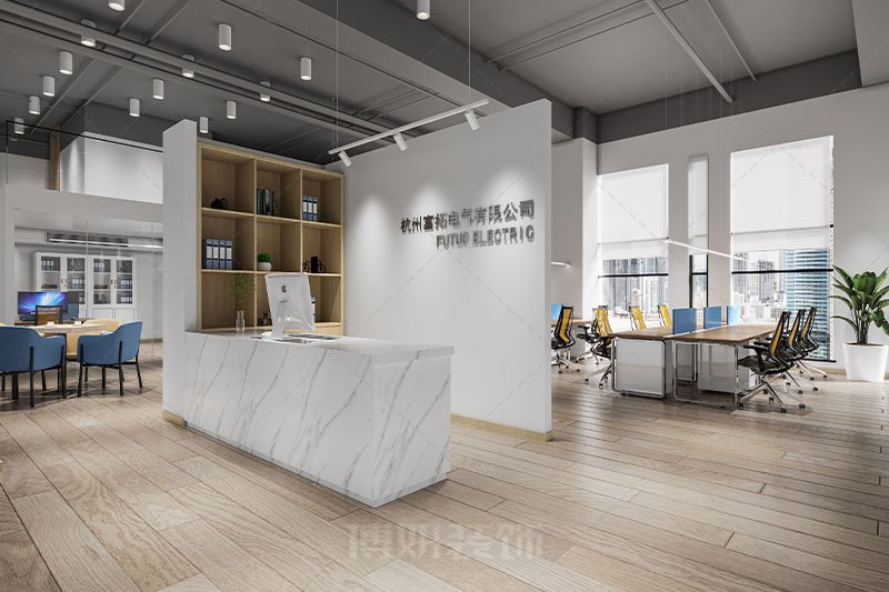 南京开放多元办公室装修设计方案效果图